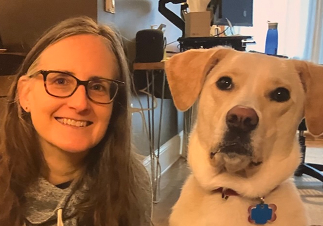 Angie Hanshaw and her amazing dog, Nessie.